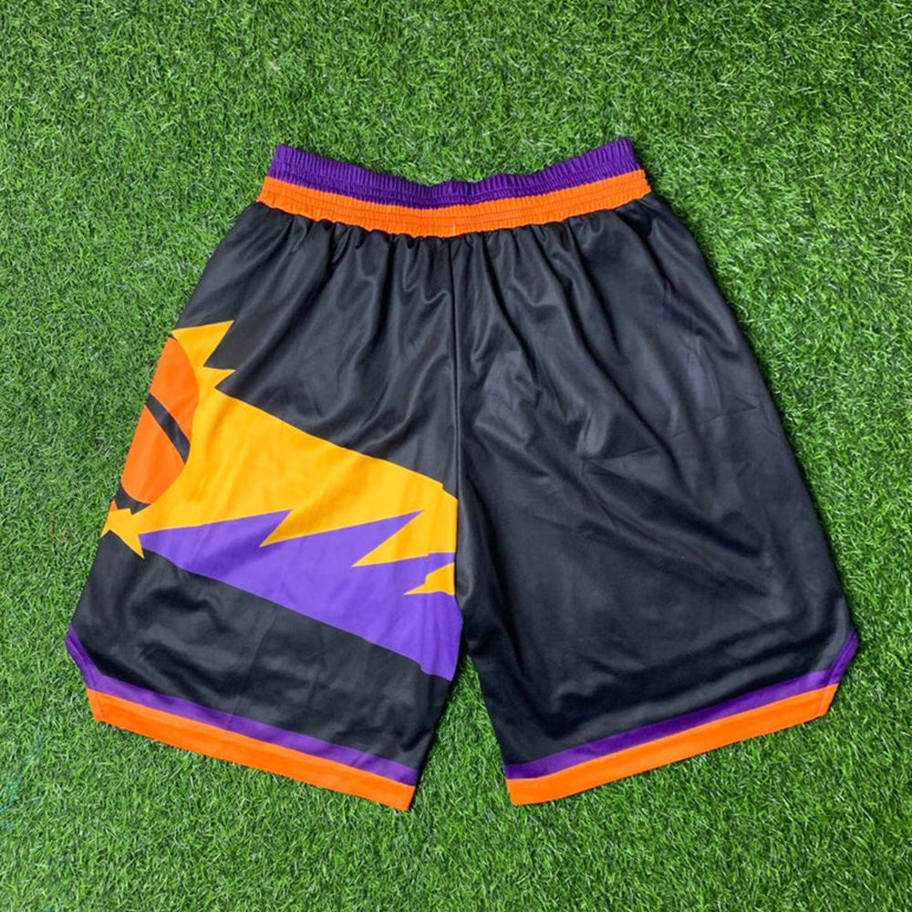 National Apparels High Quality Custom Made Basketball Shorts For Mens Cropped Fit Polyester Plain Sublimation Shorts For Mens